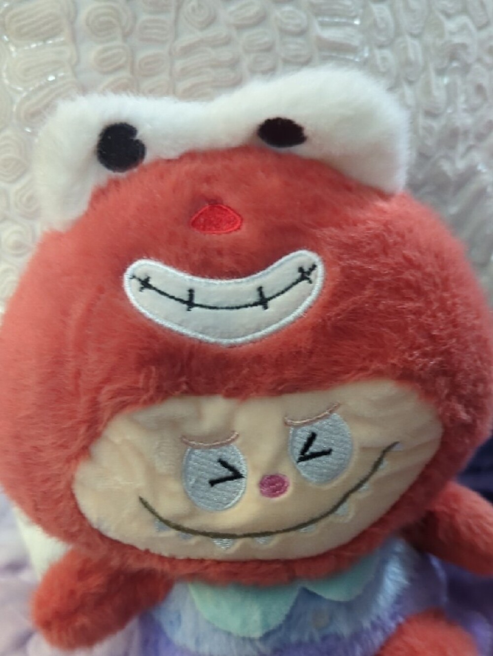 Red Plush Monster Toy - Cute Character Stuffed Doll - Picture 2 of 16